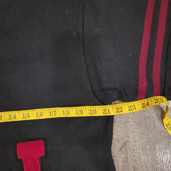 Vintage 1940-50 Lasley Knitting co. Seattle Letterman Sweater / Cardigan Patched - Picture 11 of 13